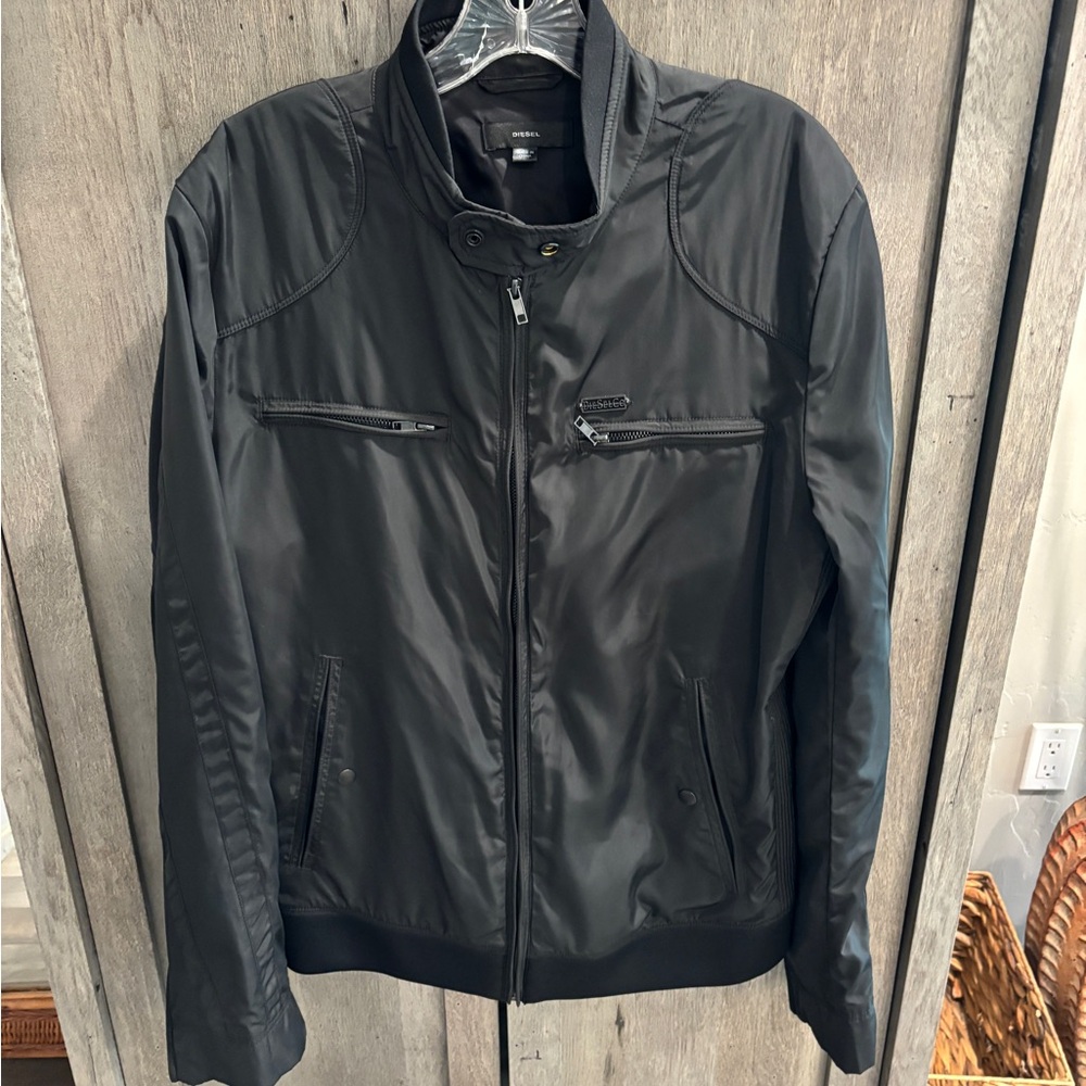 Diesel Men's Black Windbreaker Jacket